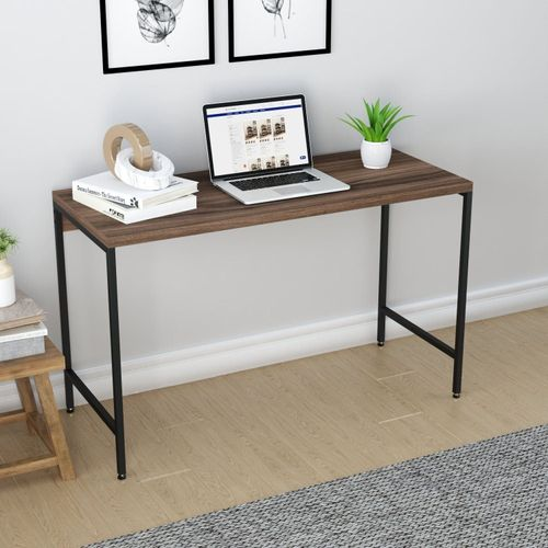 Escrivaninha Mesa Escritório Estilo Active 120cm Industrial Yescasa Nogal Nogal