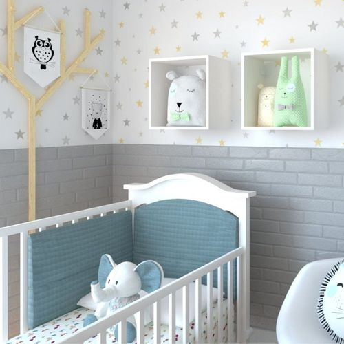 Conjunto com 2 Nichos Quarto Infantil Branco