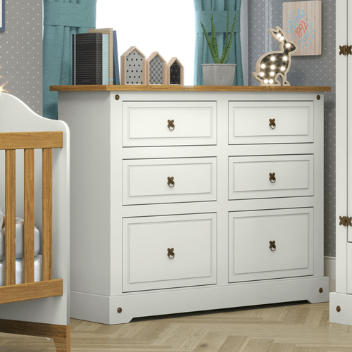 Cômoda Infantil 6 Gavetas Smile Yescasa Bege