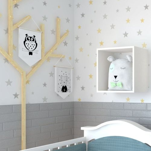 Nicho para Quarto Infantil KitCubos Branco