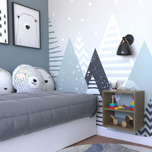 Nicho com Prateleira para Quarto Infantil Carvalho Mel