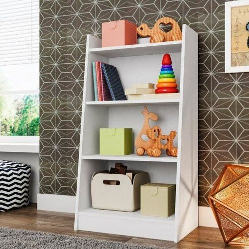 Estante Multiuso 4 Prateleiras Montessori Branco