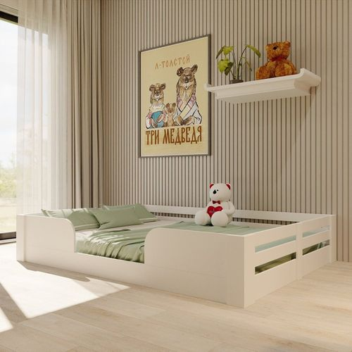 Cama Infantil Montessoriana Casal Liz Casatema Branco