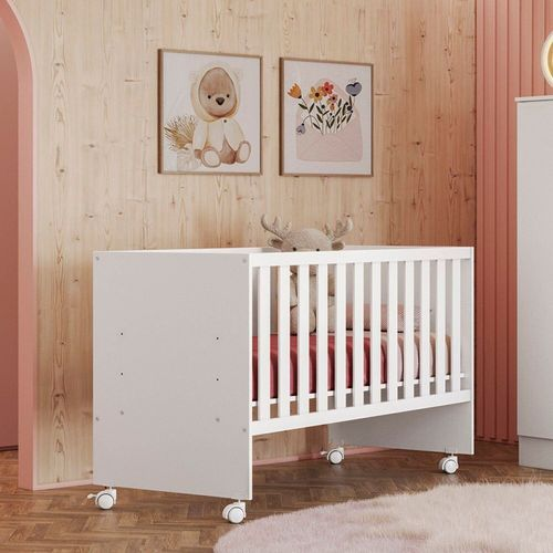 Berço Grade Fixa Doce Sonho Reto 95,0cm X 132,4cm X 64,0cm Branco Berço Grade Fixa Doce Sonho Reto 95,0cm X 132,4cm X 64,0cm Branco
