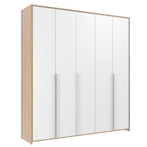 Guarda-roupa Infantil Mdf 5 Portas Modulados Branco/Carvalho Treviso