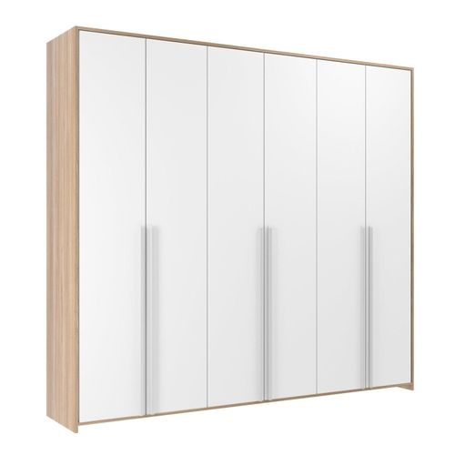 Guarda-roupa Infantil Mdf 6 Portas Modulados Branco /Carvalho Treviso
