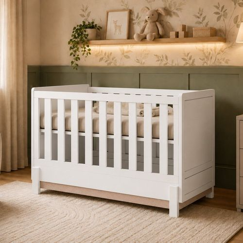 Berço 2 em 100% MDF Cabeceira Reta Luna Neva/Renda Berço 2 em 100% MDF Cabeceira Reta Luna Neva/Renda