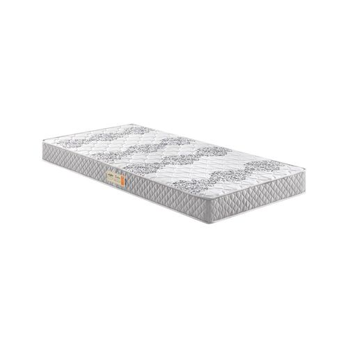 Colchão Solteiro Ecoline Espuma D45 Bordado 88X188X17Cm Cinza/Branco