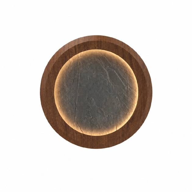 Arandela Led Ardosia E Madeira 49W 3000K Petra - IMBUIA Arandela Led Ardosia E Madeira 49W 3000K Petra - IMBUIA