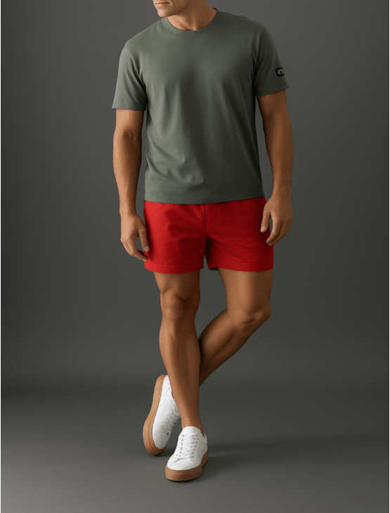 Shorts Masculino Color Com Elástico Calvin Klein - Vermelho Shorts Masculino Color Com Elástico Calvin Klein Vermelho 38