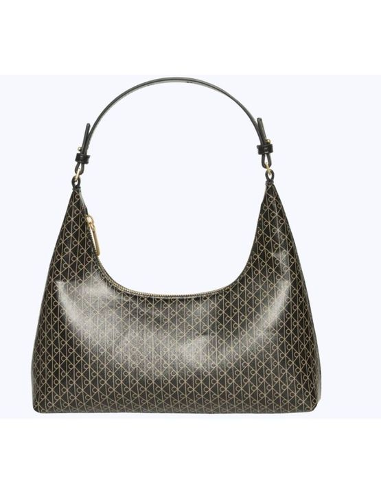 Bolsa Calvin Klein Feminina Shoulder Monograma Aop - Preto Bolsa Calvin Klein Feminina Shoulder Monograma Aop Preto u
