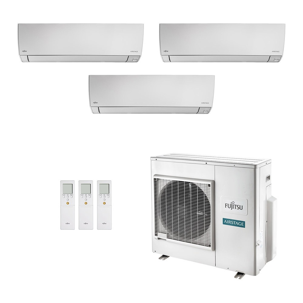 Ar-Condicionado Multi Split Inverter Fujitsu 35.000 (3x Evap HW 12.000) Quente/Frio 220V