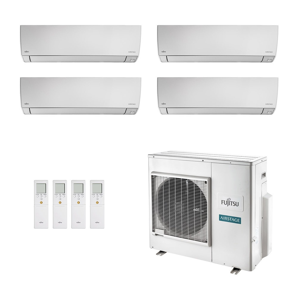 Ar-Condicionado Multi Split Inverter Fujitsu 35.000 (4x Evap HW 12.000) Quente/Frio 220V