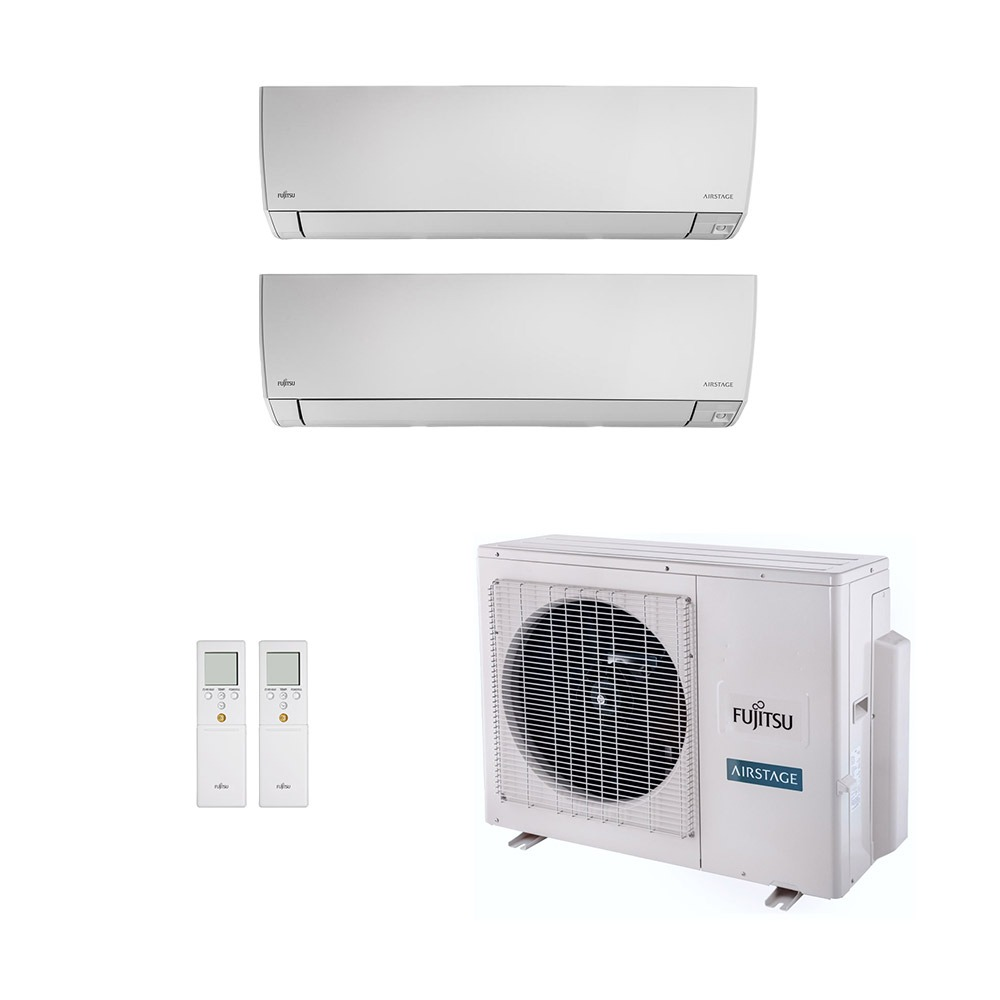 Ar-Condicionado Multi Split Inverter Fujitsu 18.000 (2x Evap HW 12.000) Quente/Frio 220V