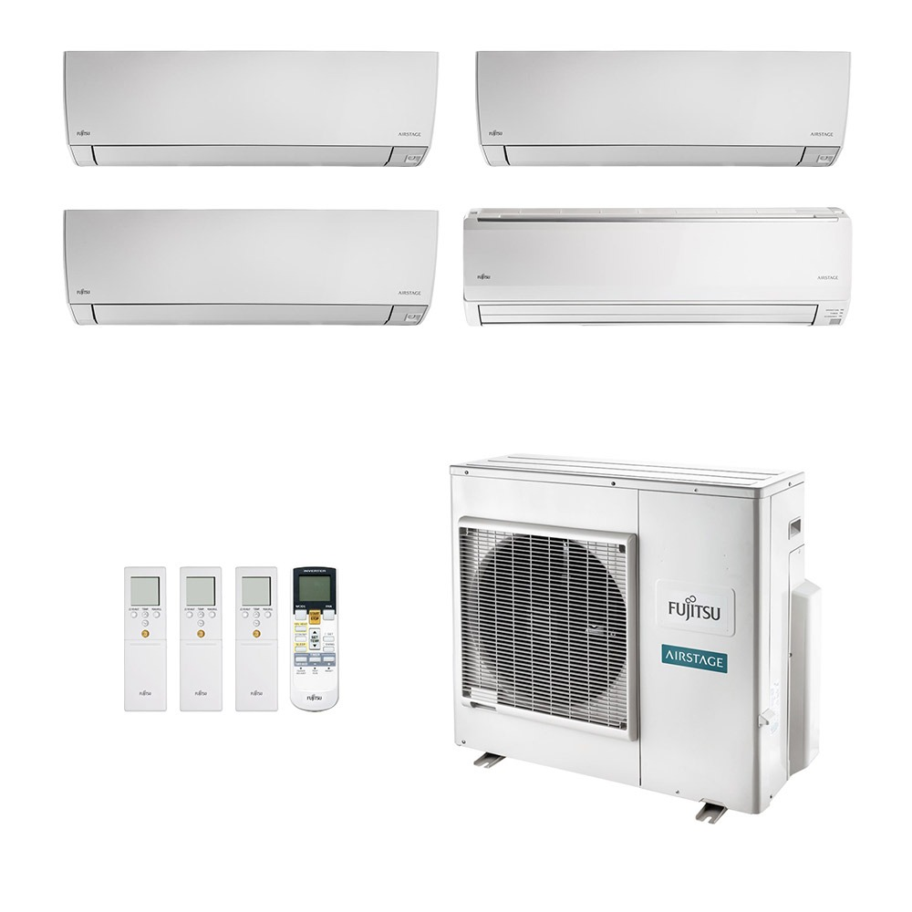 Ar-Condicionado Multi Split Inverter Fujitsu 35.000 (2x Evap HW 9.000 + 1x Evap HW 12.000 + 1x Evap HW 18.000) Quente/Frio 220V