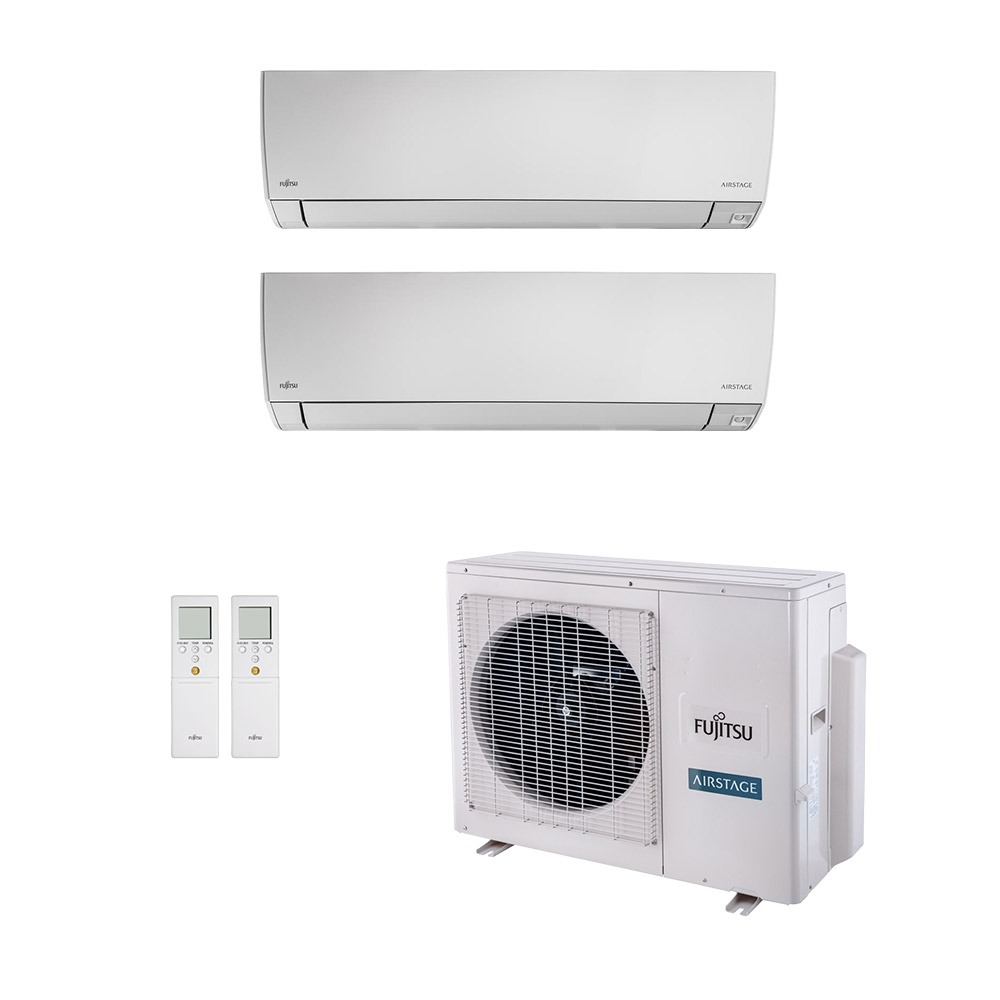 Ar-Condicionado Multi Split Inverter Fujitsu 23.000 (2x Evap HW 12.000) Quente/Frio 220V