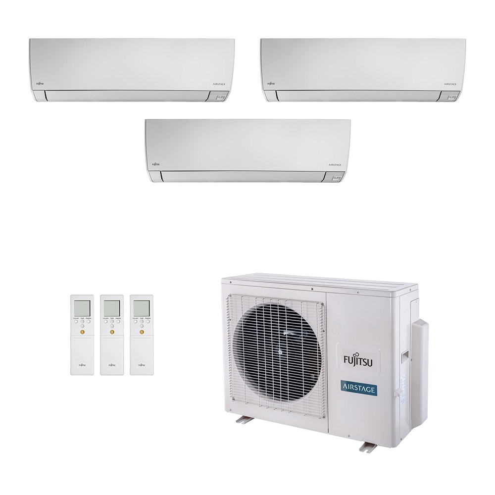 Ar-Condicionado Multi Split Inverter Fujitsu 23.000 (3x Evap HW 12.000) Quente/Frio 220V