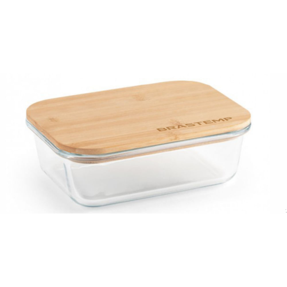 Pote Hermético De Vidro Com Tampa De Bambu 1 Litro Brastemp - 326026588 326026588 Pote Hermético De Vidro Com Tampa De Bambu 1 Litro Brastemp - 326026588 326026588