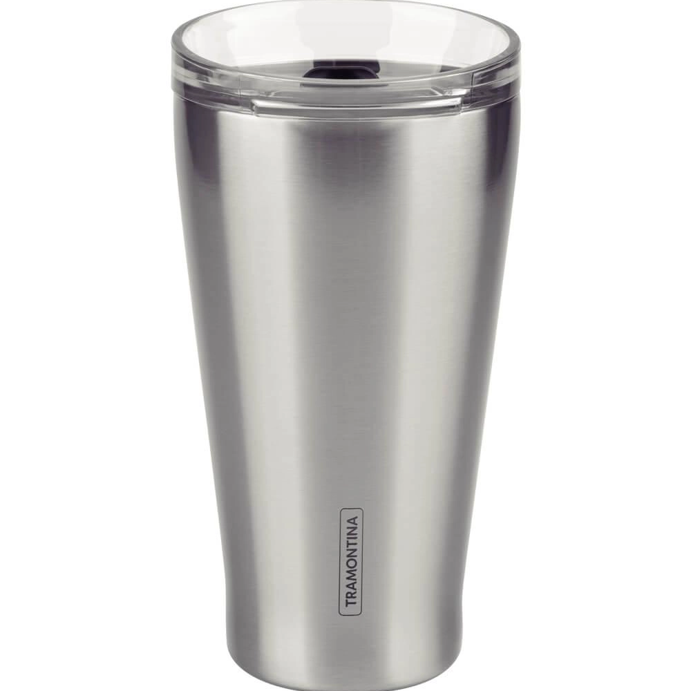 Copo Térmico Em Aço Inox Tramontina Exata Com Tampa 550ml Copo Térmico Em Aço Inox Tramontina Exata Com Tampa 550ml