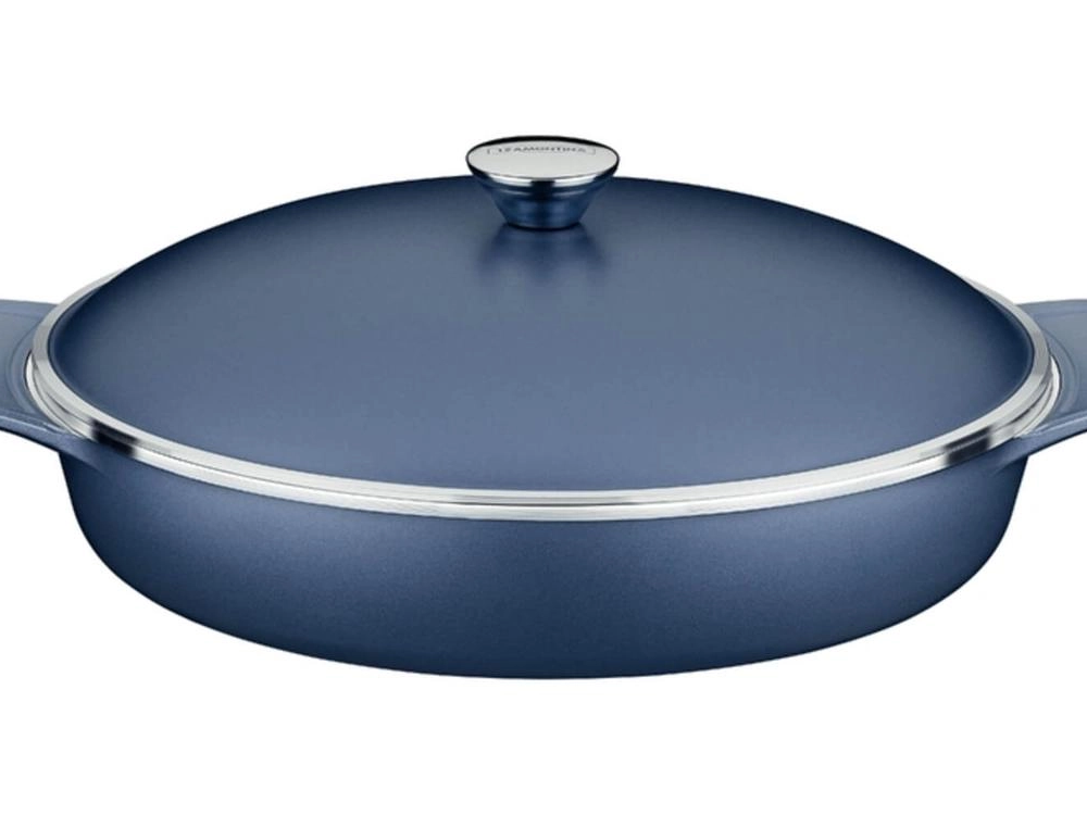 Frigideira Tramontina Lyon Em Alumínio Com Revestimento Starflon Azul Elementar 32cm