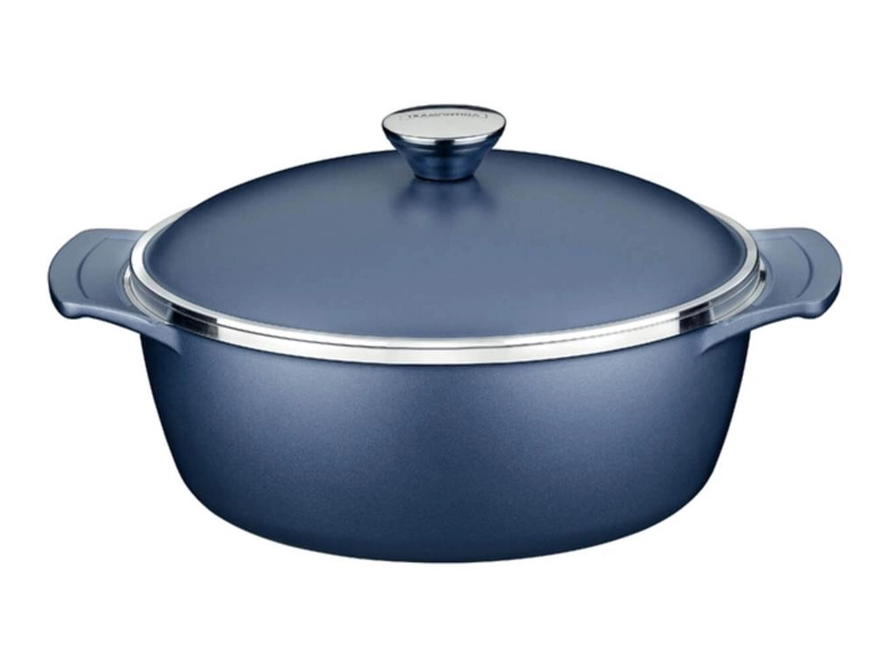 Caçarola Tramontina Lyon Em Alumínio Com Revestimento Starflon Azul Elementar 24cm Caçarola Tramontina Lyon Em Alumínio Com Revestimento Starflon Azul Elementar 24cm