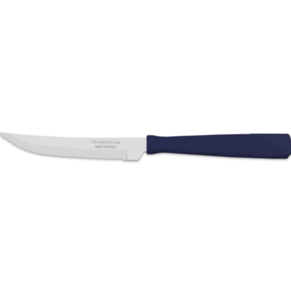 Faca Para Churrasco Tramontina Inox New Kolor 4" Azul