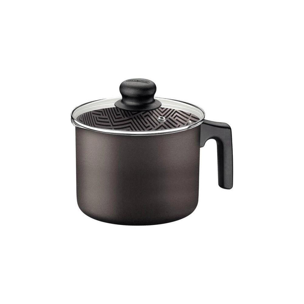 Fervedor Tramontina Paris 14cm Em Alumínio Com Revestimento Antiaderente Chumbo Com Tampa De Vidro Fervedor Tramontina Paris 14cm Em Alumínio Com Revestimento Antiaderente Chumbo Com Tampa De Vidro