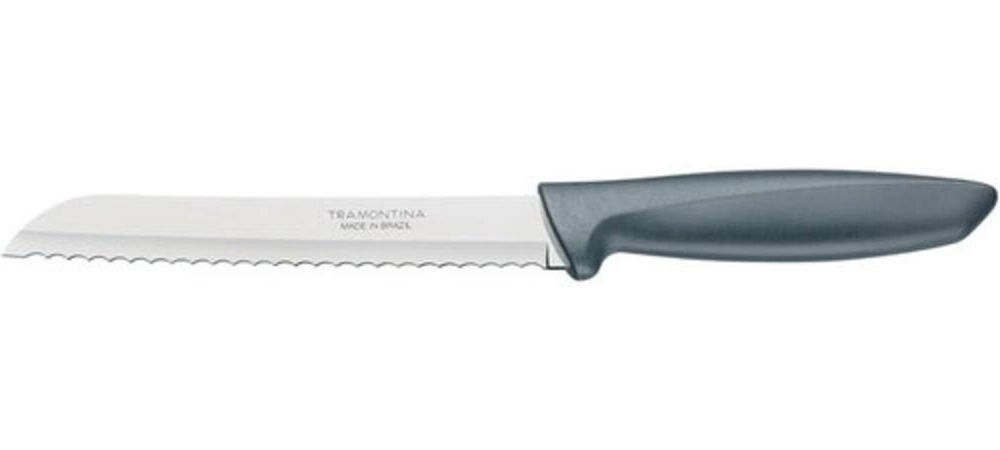 Faca Para Pão Tramontina Plenus 7" Inox Polipropileno Cinza Faca Para Pão Tramontina Plenus 7" Inox Polipropileno Cinza