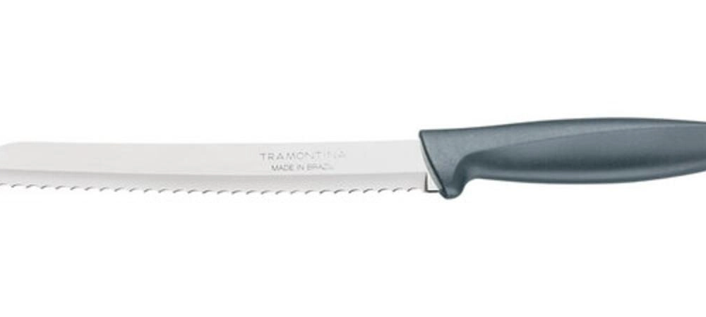 Faca Para Pão Tramontina Plenus 8" Inox Polipropileno Cinza Faca Para Pão Tramontina Plenus 8" Inox Polipropileno Cinza