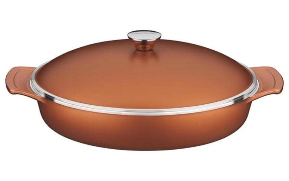 Frigideira Tramontina Lyon Em Alumínio Com Revestimento Starflon Dourado 32cm Frigideira Tramontina Lyon Em Alumínio Com Revestimento Starflon Dourado 32cm