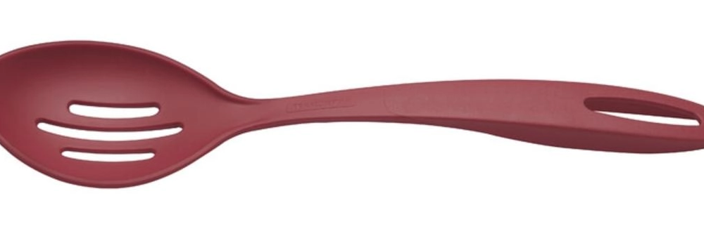 Colher Para Servir Tramontina Perfurada Vermelha Ability 29,5cm Colher Para Servir Tramontina Perfurada Vermelha Ability 29,5cm