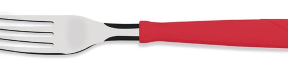 Garfo De Mesa Tramontina Inox New Kolor Vermelho