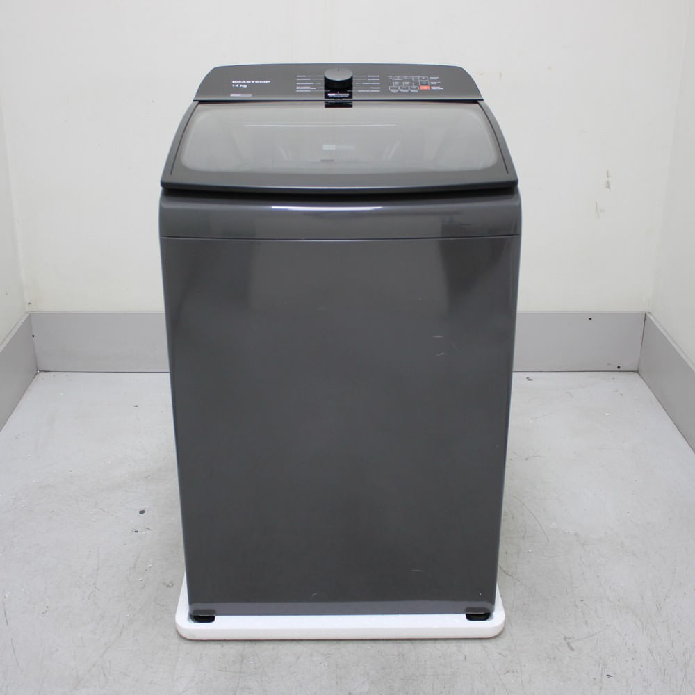 Máquina De Lavar Cinza Platinum Brastemp 14Kg Com Smart Sensor E Função Reduzir Tempo - Bwj14a9as2_Wotimo_Cf6202360 110V