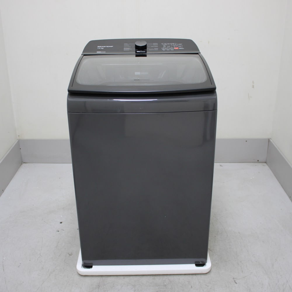 Máquina De Lavar Cinza Platinum Brastemp 14Kg Com Smart Sensor E Função Reduzir Tempo - Bwj14a9as3_Wbom_Cf6209884 110V