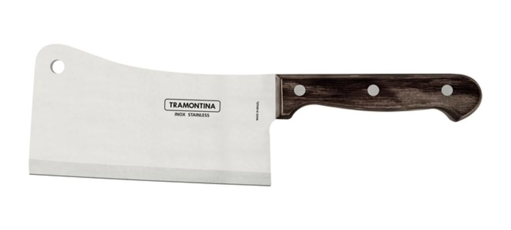 Cutelo Tramontina Em Inox Polywood 6" Com Cabo Castanho Cutelo Tramontina Em Inox Polywood 6" Com Cabo Castanho