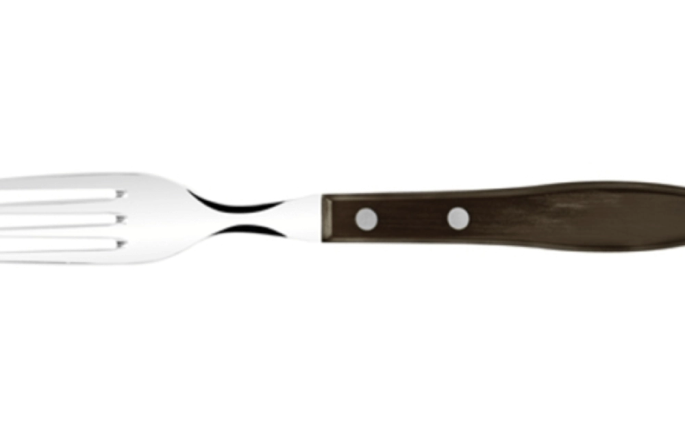 Garfo Jumbo Tramontina Churrasco Aço Inox Polywood Castanho Garfo Jumbo Tramontina Churrasco Aço Inox Polywood Castanho
