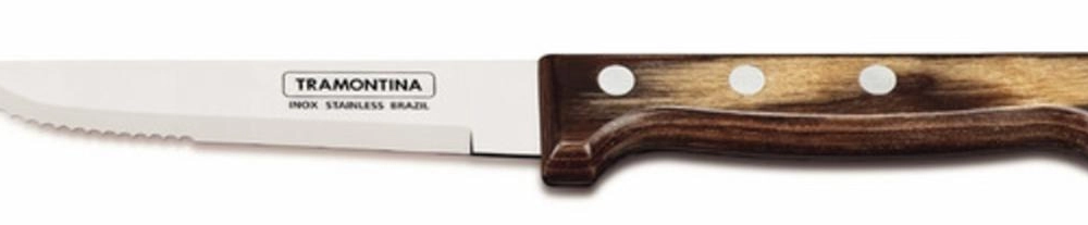 Faca De Churrasco Jumbo Tramontina 5" Polywood Castanho Faca De Churrasco Jumbo Tramontina 5" Polywood Castanho