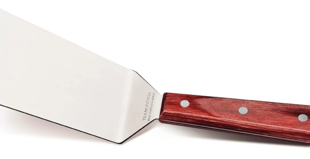 Espátula Para Fritura Tramontina Polywood 5" Aço Inox Vermelho Espátula Para Fritura Tramontina Polywood 5" Aço Inox Vermelho