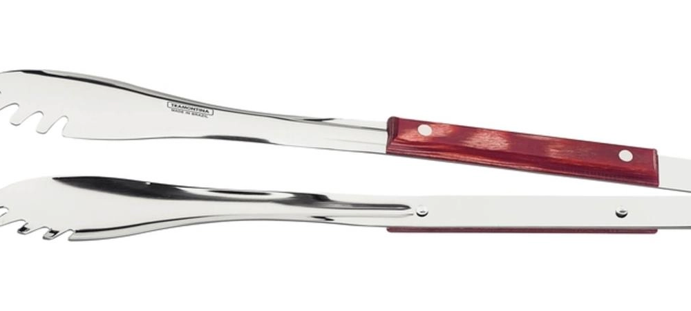 Pegador De Carne Tramontina Churrasco Aço Inox Com Cabo Polywood Vermelho Pegador De Carne Tramontina Churrasco Aço Inox Com Cabo Polywood Vermelho