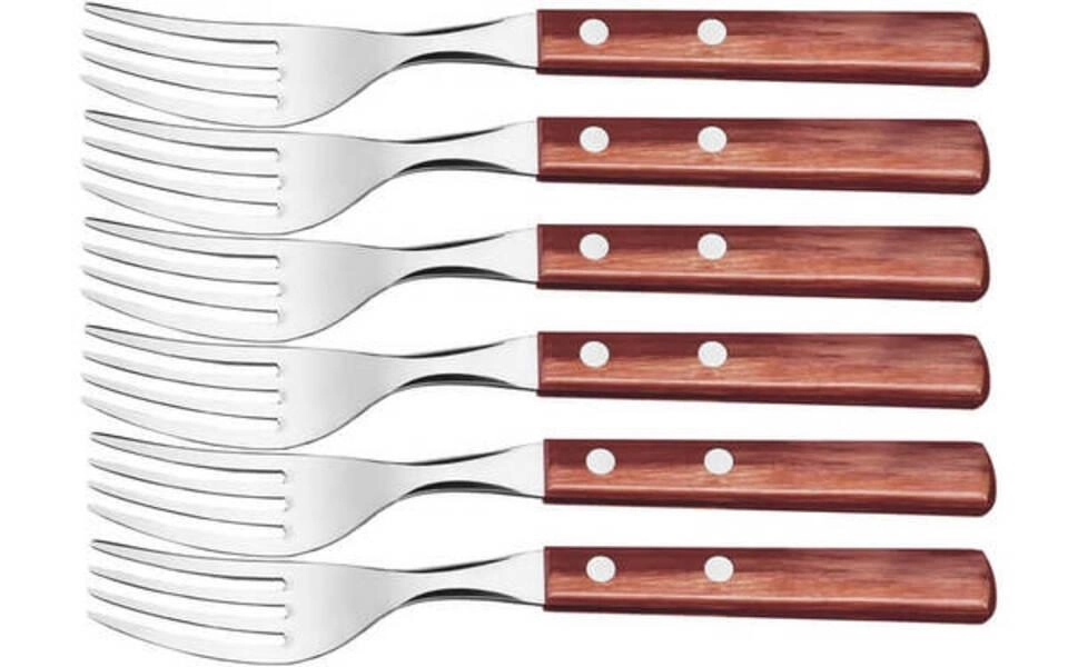 Conjunto De Garfos Para Churrasco Tramontina Polywood Vermelhor 6 Peças Conjunto De Garfos Para Churrasco Tramontina Polywood Vermelhor 6 Peças