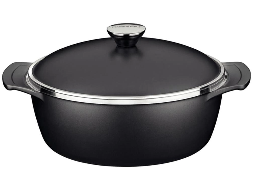 Caçarola Tramontina Lyon Em Alumínio Com Revestimento Starflon Preto 26cm Caçarola Tramontina Lyon Em Alumínio Com Revestimento Starflon Preto 26cm