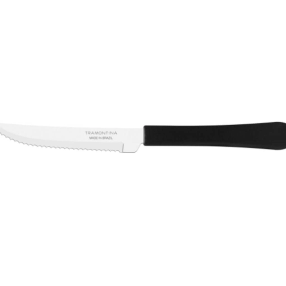 Faca Para Churrasco Tramontina Inox Leme Preto 4" Faca Para Churrasco Tramontina Inox Leme Preto 4"