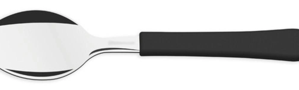 Colher De Mesa Tramontina Leme Inox Preta Colher De Mesa Tramontina Leme Inox Preta