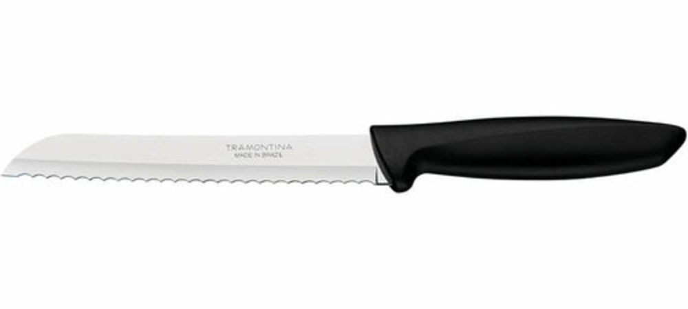 Faca Para Pão Tramontina Plenus 7" Inox Polipropileno Preto Faca Para Pão Tramontina Plenus 7" Inox Polipropileno Preto