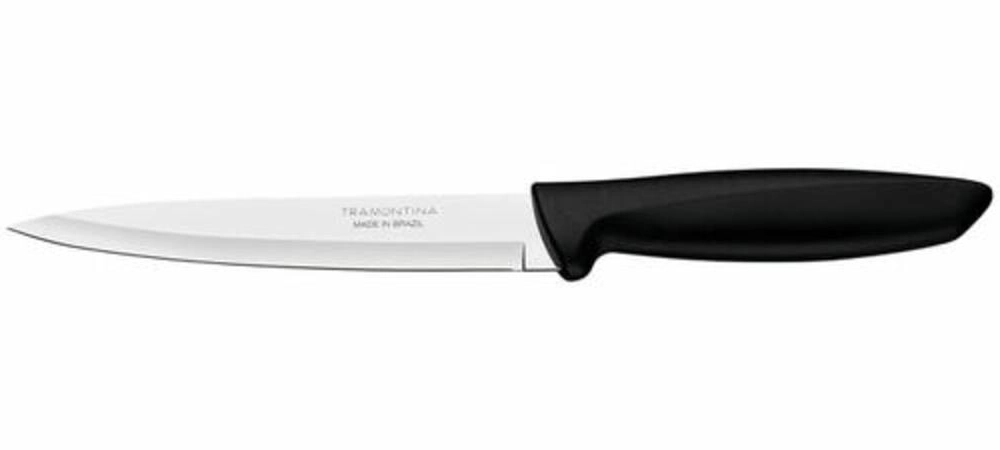 Faca Utility Tramontina Plenus Aço Inox 6" Cabo Preto Faca Utility Tramontina Plenus Aço Inox 6" Cabo Preto