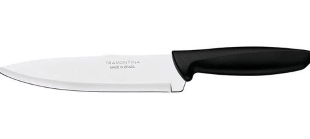 Faca Chef Tramontina Em Aço Inox 7" Preto Plenus