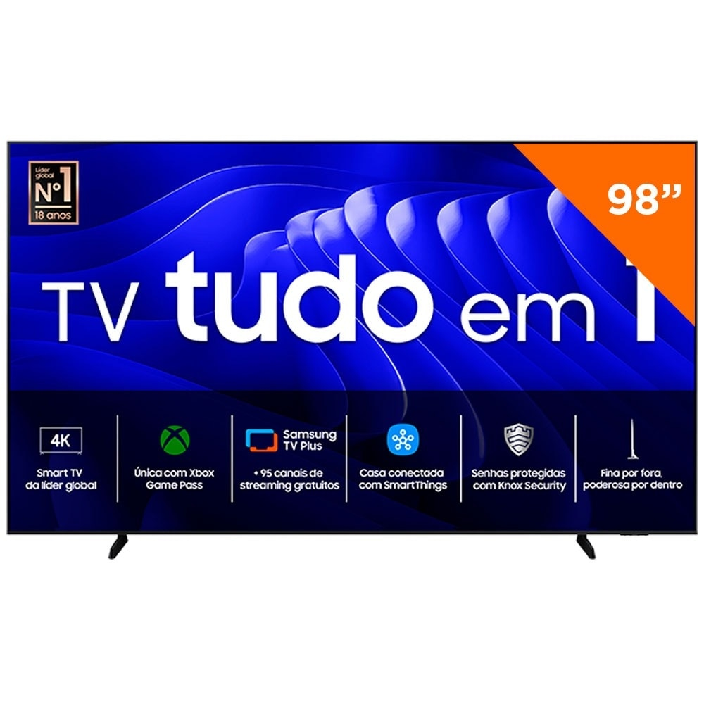 Smart TV 98 Polegadas Samsung Crystal UHD 4K com Gaming Hub, 98DU9000 Smart TV 98 Polegadas Samsung Crystal UHD 4K com Gaming Hub, 98DU9000