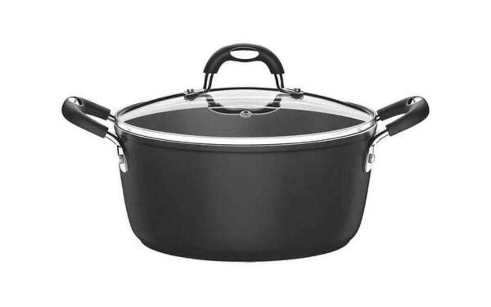 Caçarola Tramontina Mônaco Induction Com Revestimento Antiaderente Starflon Premium Preto Com Tampa 22cm