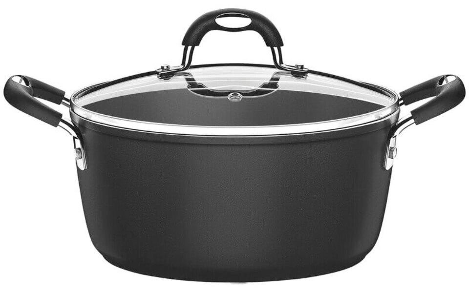 Caçarola Tramontina Mônaco Induction Com Revestimento Antiaderente Starflon Premium Preto Com Tampa 28cm