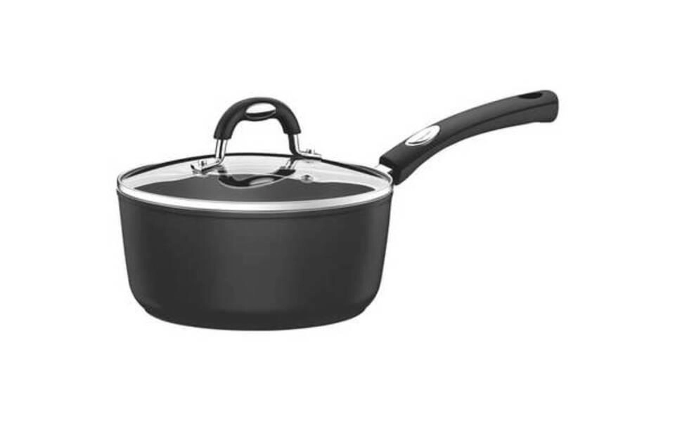 Panela Tramontina Mônaco Induction Em Alumínio Com Revestimento Antiaderente Starflon Premium Preto Com Tampa 18cm Panela Tramontina Mônaco Induction Em Alumínio Com Revestimento Antiaderente Starflon Premium Preto Com Tampa 18cm